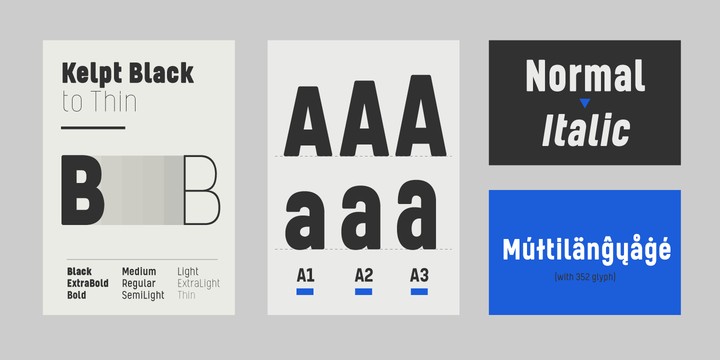 Kelpt A1 ExtraBold Italic Font preview